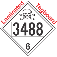 Poison Toxic Class 6.1 UN3488 Tagboard DOT Placard