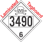 Poison Toxic Class 6.1 UN3490 Tagboard DOT Placard