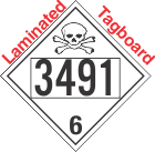Poison Toxic Class 6.1 UN3491 Tagboard DOT Placard