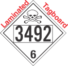 Poison Toxic Class 6.1 UN3492 Tagboard DOT Placard