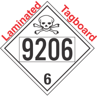 Poison Toxic Class 6.1 UN9206 Tagboard DOT Placard