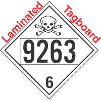 Poison Toxic Class 6.1 UN9263 Tagboard DOT Placard