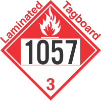 Combustible Class 3 UN1057 Tagboard DOT Placard