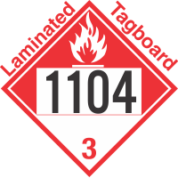 Combustible Class 3 UN1104 Tagboard DOT Placard