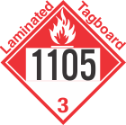 Combustible Class 3 UN1105 Tagboard DOT Placard