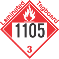 Combustible Class 3 UN1105 Tagboard DOT Placard