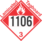 Combustible Class 3 UN1106 Tagboard DOT Placard