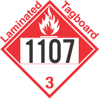 Combustible Class 3 UN1107 Tagboard DOT Placard