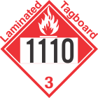 Combustible Class 3 UN1110 Tagboard DOT Placard