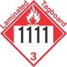 Combustible Class 3 UN1111 Tagboard DOT Placard