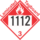 Combustible Class 3 UN1112 Tagboard DOT Placard