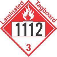 Combustible Class 3 UN1112 Tagboard DOT Placard