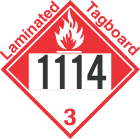 Combustible Class 3 UN1114 Tagboard DOT Placard