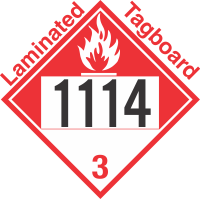 Combustible Class 3 UN1114 Tagboard DOT Placard