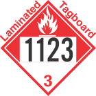 Combustible Class 3 UN1123 Tagboard DOT Placard