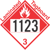 Combustible Class 3 UN1123 Tagboard DOT Placard