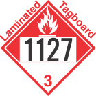 Combustible Class 3 UN1127 Tagboard DOT Placard