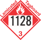 Combustible Class 3 UN1128 Tagboard DOT Placard