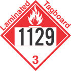 Combustible Class 3 UN1129 Tagboard DOT Placard