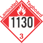 Combustible Class 3 UN1130 Tagboard DOT Placard
