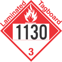 Combustible Class 3 UN1130 Tagboard DOT Placard