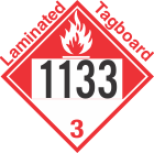 Combustible Class 3 UN1133 Tagboard DOT Placard
