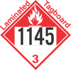 Combustible Class 3 UN1145 Tagboard DOT Placard