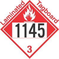 Combustible Class 3 UN1145 Tagboard DOT Placard