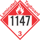 Combustible Class 3 UN1147 Tagboard DOT Placard