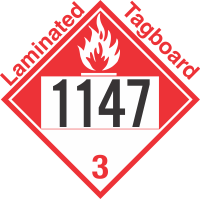 Combustible Class 3 UN1147 Tagboard DOT Placard