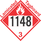 Combustible Class 3 UN1148 Tagboard DOT Placard