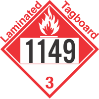 Combustible Class 3 UN1149 Tagboard DOT Placard