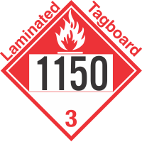 Combustible Class 3 UN1150 Tagboard DOT Placard