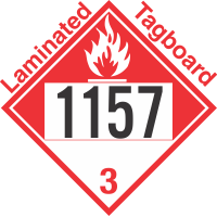 Combustible Class 3 UN1157 Tagboard DOT Placard