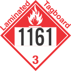 Combustible Class 3 UN1161 Tagboard DOT Placard