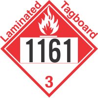 Combustible Class 3 UN1161 Tagboard DOT Placard