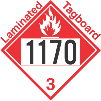 Combustible Class 3 UN1170 Tagboard DOT Placard