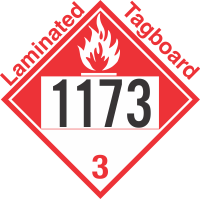 Combustible Class 3 UN1173 Tagboard DOT Placard