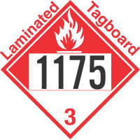 Combustible Class 3 UN1175 Tagboard DOT Placard