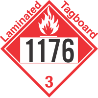 Combustible Class 3 UN1176 Tagboard DOT Placard