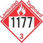 Combustible Class 3 UN1177 Tagboard DOT Placard