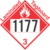 Combustible Class 3 UN1177 Tagboard DOT Placard