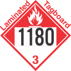 Combustible Class 3 UN1180 Tagboard DOT Placard