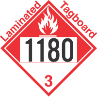 Combustible Class 3 UN1180 Tagboard DOT Placard