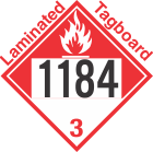 Combustible Class 3 UN1184 Tagboard DOT Placard