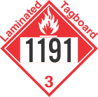 Combustible Class 3 UN1191 Tagboard DOT Placard