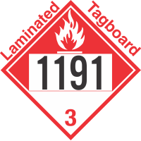 Combustible Class 3 UN1191 Tagboard DOT Placard