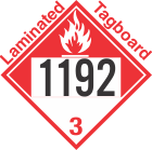 Combustible Class 3 UN1192 Tagboard DOT Placard