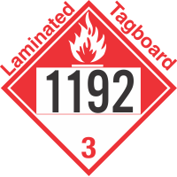 Combustible Class 3 UN1192 Tagboard DOT Placard