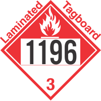 Combustible Class 3 UN1196 Tagboard DOT Placard